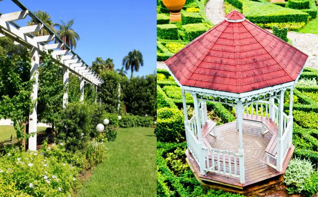 difference between pergola and pavilion