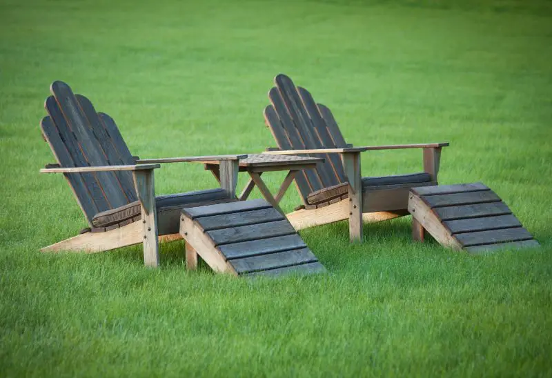 Adirondack Chairs with Ottomans