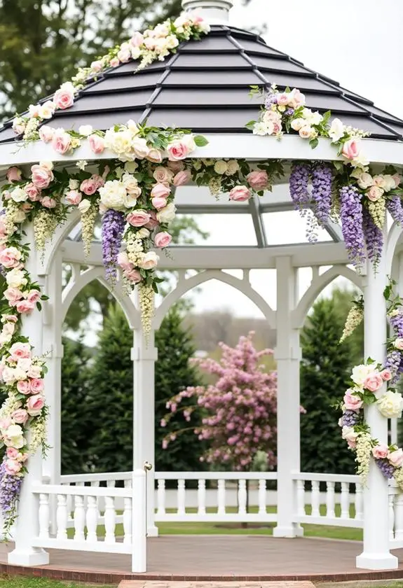 blooming floral decorations display