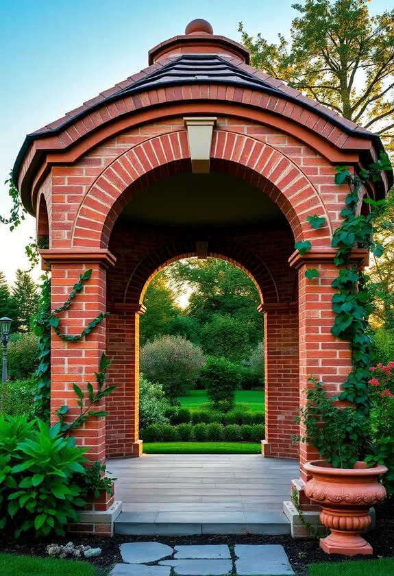 charming florentine brick gazebo