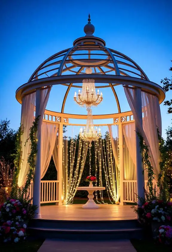 elegant lighting wedding decor