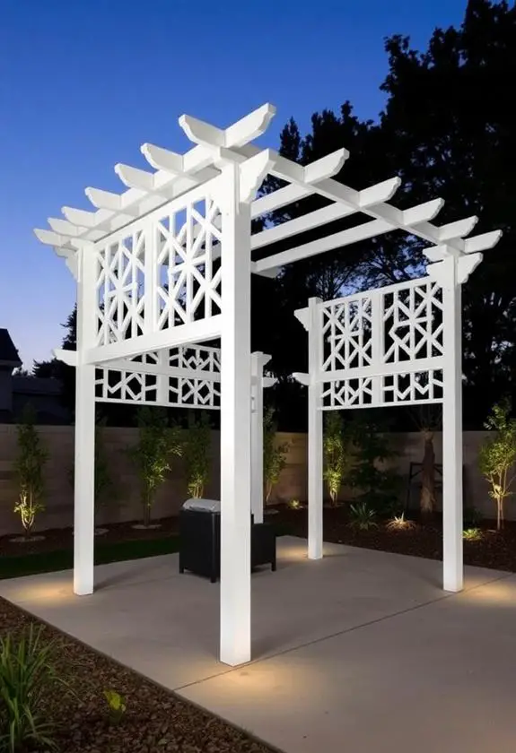 geometric shapes inspired pergolas